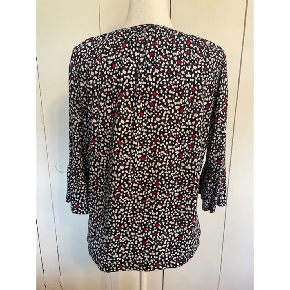 Michael Kors Size‎ Small Crew Neck Blouse 3/4 Bell Sleeves